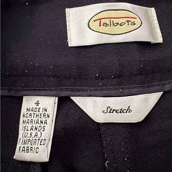 Talbots Stretch Black Wool Blend Trousers Pants Career Womens Size 4 (1705) - Picture 4 of 6